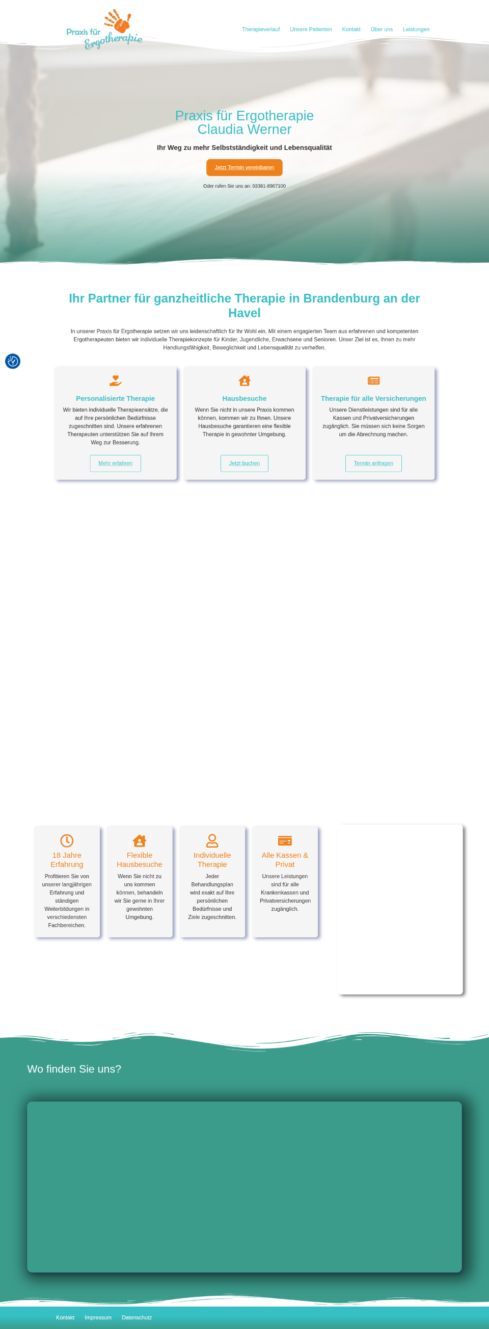 Brandenburg Ergotherapie Werner Website Referenz